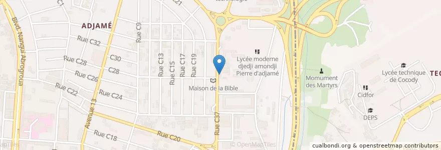 Mapa de ubicacion de SIB en ساحل عاج, آبیجان, Adjamé.
