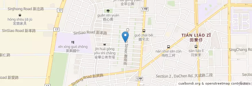 Mapa de ubicacion de 中義中醫診所 en Taiwan, Tainan, Distretto Meridionale.