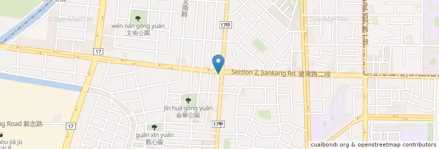 Mapa de ubicacion de 正忠排骨飯 en 臺灣, 臺南市, 南區.