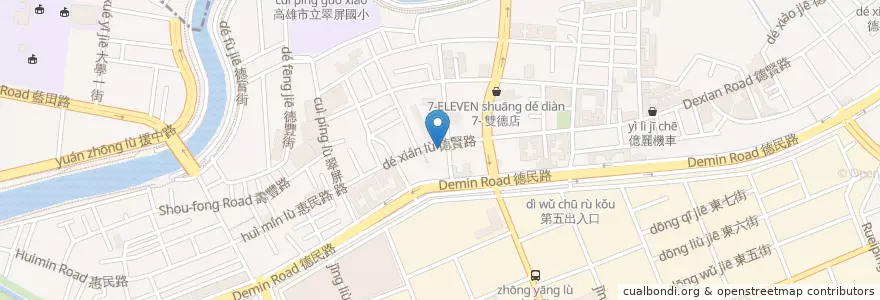 Mapa de ubicacion de 石頭日式炭火燒肉(楠梓店) en تایوان, کائوهسیونگ, 楠梓區.