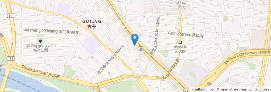 Mapa de ubicacion de 韓石鍋 en Тайвань, Новый Тайбэй, Тайбэй, 中正區.