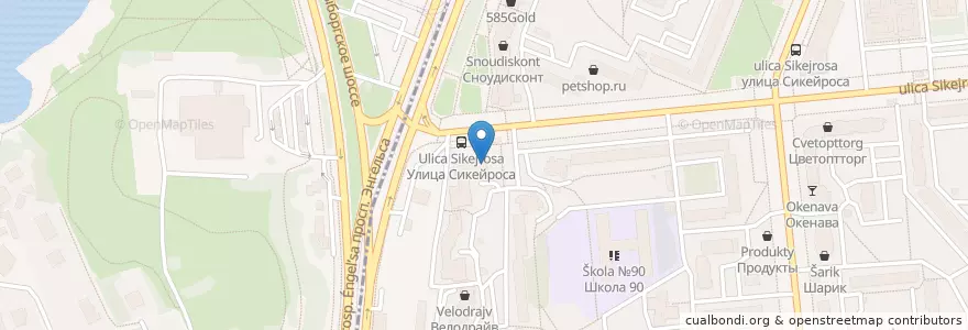 Mapa de ubicacion de Эскалибур en Russia, Northwestern Federal District, Leningrad Oblast, Saint Petersburg, Vyborgsky District, Округ Сосновское.