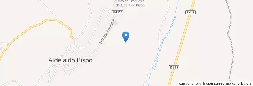 Mapa de ubicacion de Aldeia do Bispo en Portekiz, Centro, Guarda, Beira Interior Norte, Guarda, Aldeia Do Bispo.