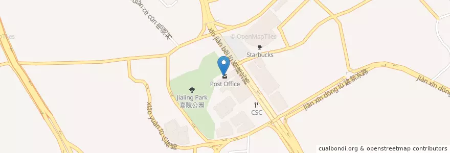 Mapa de ubicacion de Post Office en Çin, Çongçing, 重庆市中心, 江北区.