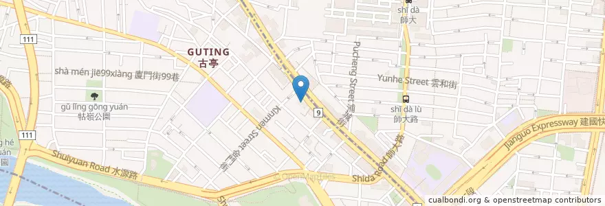 Mapa de ubicacion de 台新國際商業銀行 en 台湾, 新北市, 台北市, 中正区.