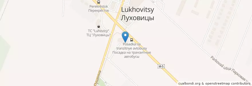 Mapa de ubicacion de Ева en ロシア, 中央連邦管区, モスクワ州, Городской Округ Луховицы.