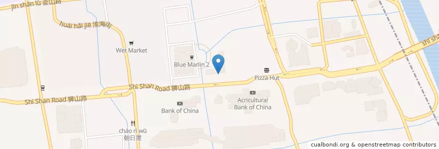 Mapa de ubicacion de Standard Chartered Bank en 中国, 蘇州市, 江蘇省, 虎丘区, 狮山街道, 蘇州高新技術産業開発区.
