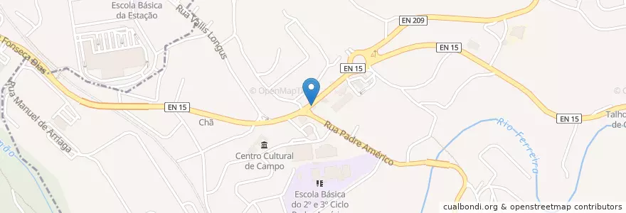 Mapa de ubicacion de Café Forja en Portugal, Norte, Área Metropolitana Do Porto, Porto, Valongo, Campo E Sobrado.