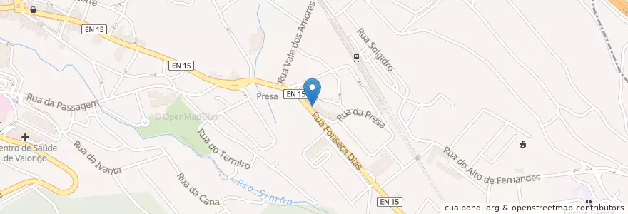Mapa de ubicacion de In'Senso en ポルトガル, ノルテ, Porto, Área Metropolitana Do Porto, Valongo, Valongo.