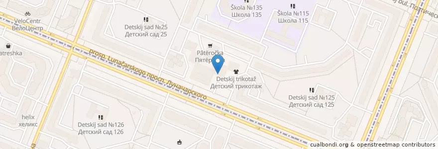 Mapa de ubicacion de Оазис club en Russland, Föderationskreis Nordwest, Oblast Leningrad, Sankt Petersburg, Wyborger Rajon, Округ Сергиевское.