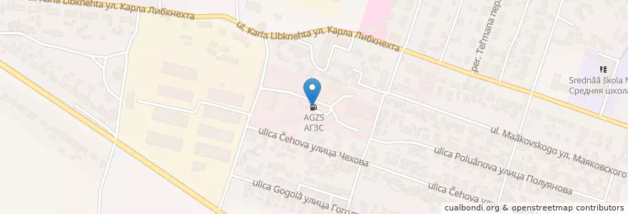 Mapa de ubicacion de АГЗС en Rússia, Distrito Federal Central, Oblast De Kursk, Льговский Район, Городской Округ Льгов.
