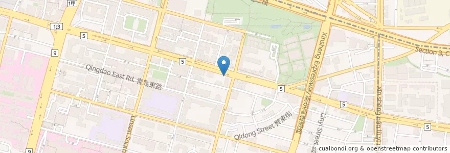 Mapa de ubicacion de 摩斯漢堡 en Taiwan, 新北市, Taipei, 中正區.