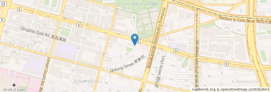 Mapa de ubicacion de 咖啡實驗室 en تایوان, 新北市, تایپه, 中正區.