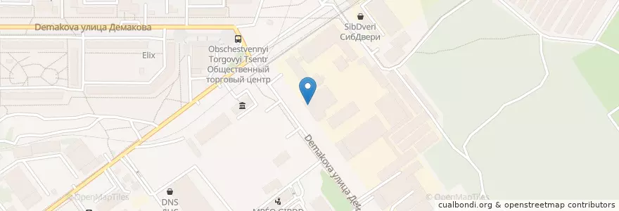 Mapa de ubicacion de Восточная кухня en ロシア, シベリア連邦管区, ノヴォシビルスク州, ノヴォシビルスク管区.