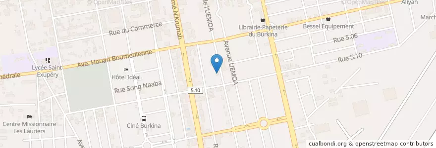Mapa de ubicacion de De Niro en ブルキナファソ, Centre, Kadiogo, ワガドゥグー.