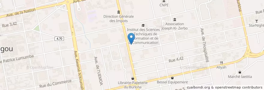 Mapa de ubicacion de L'Olivier Nouveau en Burkina Faso, Centre, Kadiogo, Uagadugú.