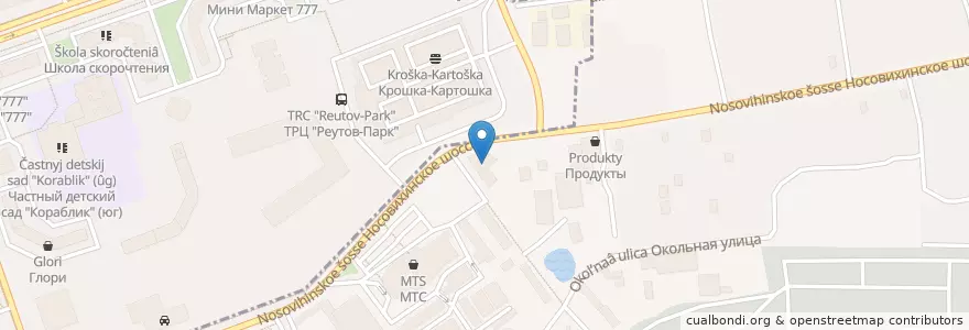 Mapa de ubicacion de Никольское en Россия, Центральный Федеральный Округ, Московская Область, Городской Округ Балашиха.