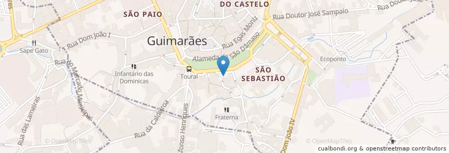 Mapa de ubicacion de Taberna Trovador en 葡萄牙, 北部大區, Braga, Ave, Guimarães, Oliveira, São Paio E São Sebastião.