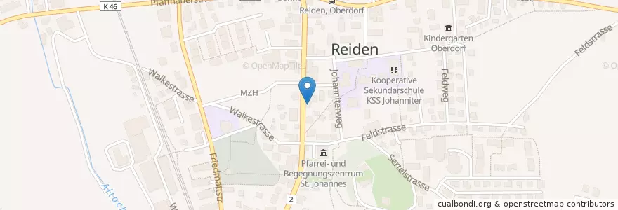 Mapa de ubicacion de Fahrschule Gilgen GmbH en Schweiz, Luzern, Reiden.
