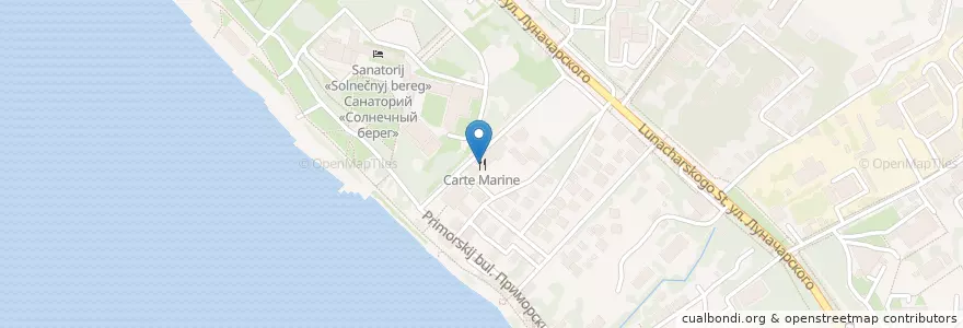 Mapa de ubicacion de Carte Marine en Россия, Южный Федеральный Округ, Краснодарский Край, Городской Округ Геленджик.