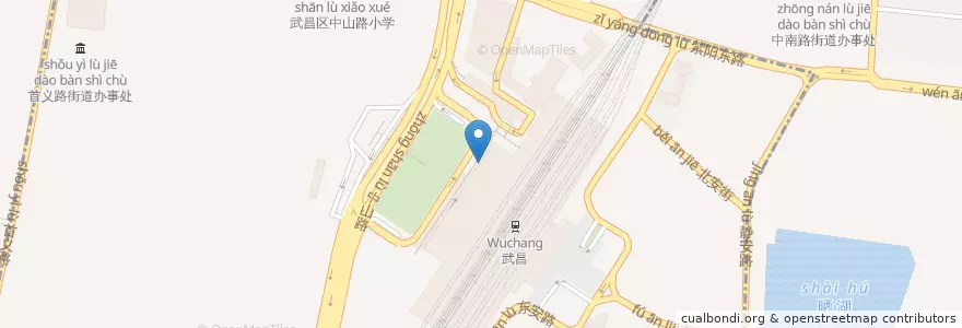 Mapa de ubicacion de 出租车入口处 en الصين, خوبي, ووهان, 武昌区, 首义路街道.