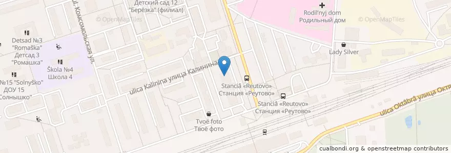 Mapa de ubicacion de Ulitka bar en Russie, District Fédéral Central, Oblast De Moscou, Городской Округ Реутов.