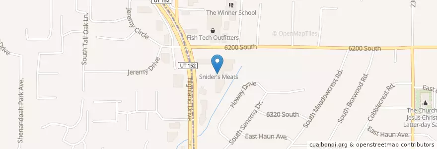Mapa de ubicacion de Maggie McGee's Sports Bar en Estados Unidos De América, Utah, Salt Lake County, Holladay.