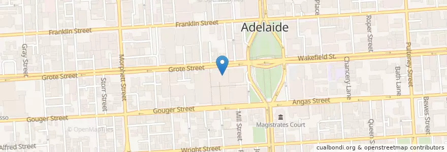 Mapa de ubicacion de Taldy Kurgan en オーストラリア, 南オーストラリア, Adelaide, Adelaide City Council.
