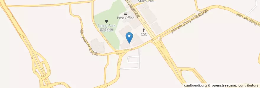Mapa de ubicacion de CSC en چین, چونگ‌کینگ, 重庆市中心, 江北区.