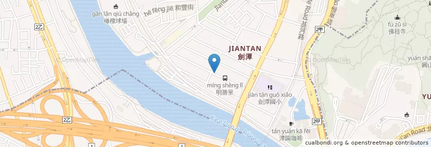 Mapa de ubicacion de 混蛋老闆果汁店 en 타이완, 신베이 시, 타이베이시, 스린 구.