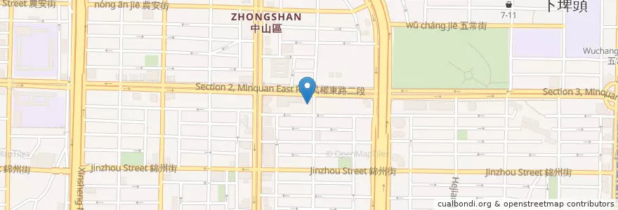 Mapa de ubicacion de 一鷺炭火燒鳥工房 en Taiwan, Nuova Taipei, Taipei, Distretto Di Zhongshan.