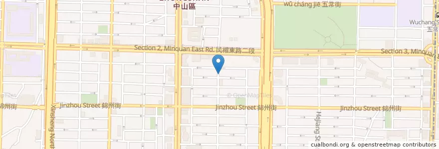 Mapa de ubicacion de Village Street 手工柴燒pizza en 타이완, 신베이 시, 타이베이시, 중산 구.