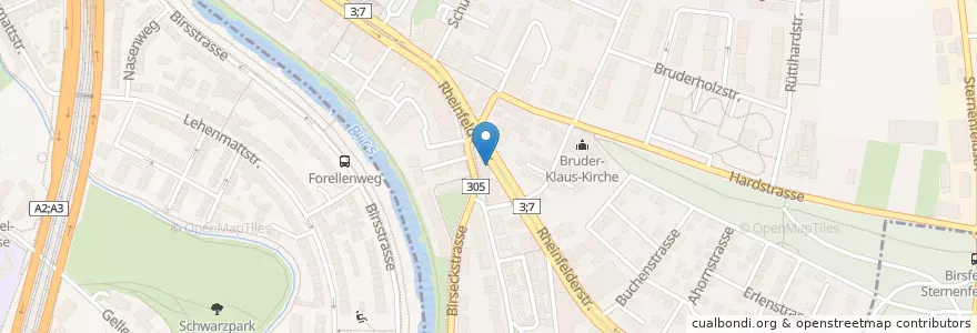 Mapa de ubicacion de Avia en Schweiz/Suisse/Svizzera/Svizra, Basel-Landschaft, Bezirk Arlesheim, Birsfelden.
