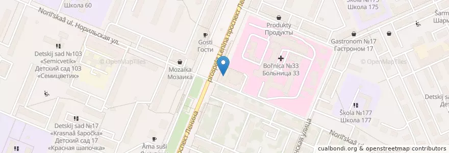 Mapa de ubicacion de НБД Банк en Rusia, Приволжский Федеральный Округ, Óblast De Nizhni Nóvgorod, Городской Округ Нижний Новгород.