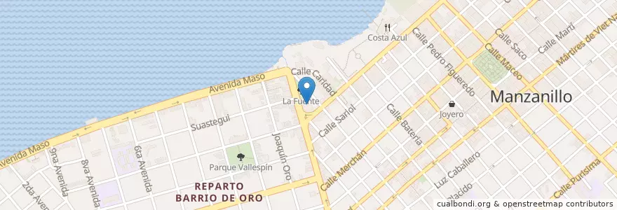 Mapa de ubicacion de Tribunal Municipal de Justicia en Cuba, Granma, Manzanillo, Ciudad De Manzanillo.