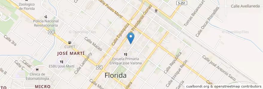 Mapa de ubicacion de CADECA en 古巴, Camagüey, Florida, Ciudad De Florida.