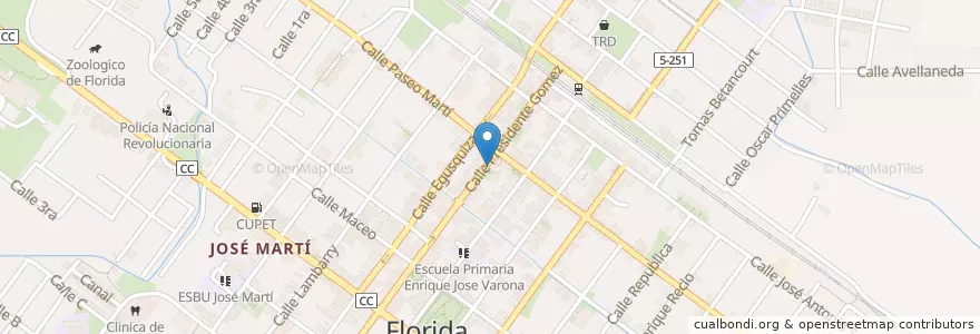 Mapa de ubicacion de Western Union en Куба, Камагуэй, Florida, Ciudad De Florida.