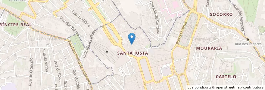 Mapa de ubicacion de Regimento de Sapadores de Bombeiros - 1ª Companhia - Quartel do Rossio en Portekiz, Área Metropolitana De Lisboa, Lisboa, Grande Lisboa, Lizbon.
