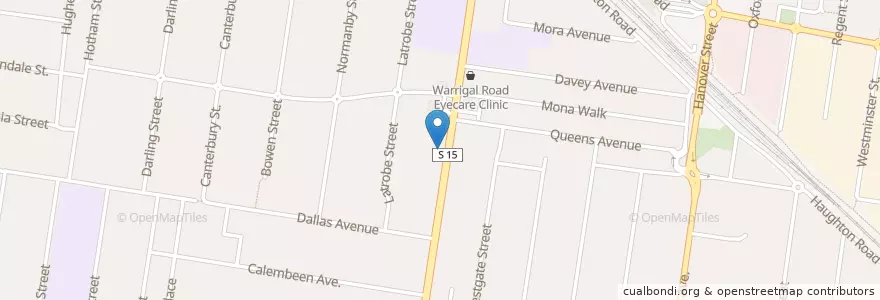 Mapa de ubicacion de Medical Centre en Australia, Victoria, City Of Monash.