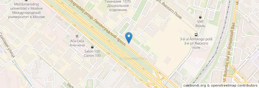 Mapa de ubicacion de Кофе Хауз en 俄罗斯/俄羅斯, Центральный Федеральный Округ, Москва, Район Беговой.