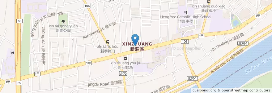 Mapa de ubicacion de 新莊區公所 en 臺灣, 新北市, 新莊區.