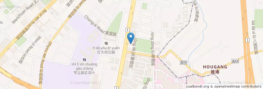Mapa de ubicacion de 逗館民族店 en Taiwan, Kaohsiung, Zuoying.