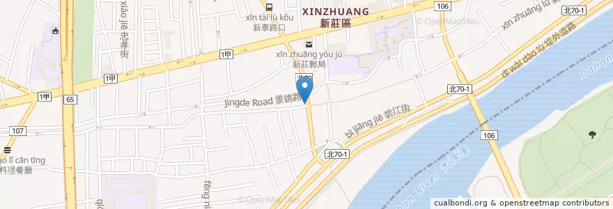 Mapa de ubicacion de 健康滷味 en تایوان, 新北市, 新莊區.
