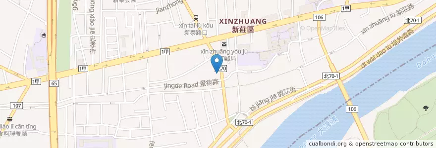 Mapa de ubicacion de 京點診所 en 台湾, 新北市, 新荘区.