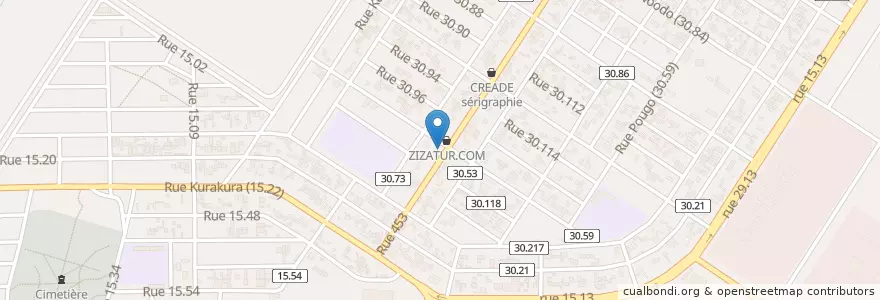 Mapa de ubicacion de restaurant deguedrome en 부르키나파소, Centre, Kadiogo, 와가두구.