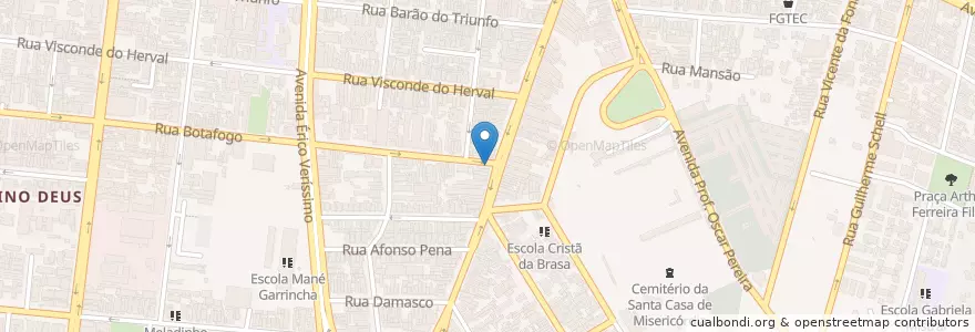 Mapa de ubicacion de PF Botafogo / Azenha en Brezilya, Güney Bölgesi, Rio Grande Do Sul, Região Metropolitana De Porto Alegre, Região Geográfica Intermediária De Porto Alegre, Região Geográfica Imediata De Porto Alegre, Porto Alegre.