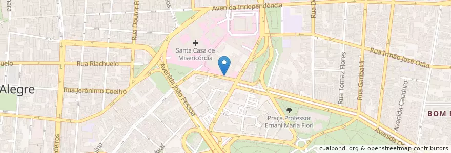 Mapa de ubicacion de PF Hospital Santa Rita en Brazilië, Regio Zuid, Rio Grande Do Sul, Metropolitaans Regio Van Porto Alegre, Região Geográfica Intermediária De Porto Alegre, Região Geográfica Imediata De Porto Alegre, Porto Alegre.