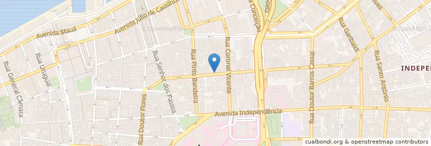 Mapa de ubicacion de PF Hotel Plaza São Rafael en 브라질, 남부지방, 히우그란지두술, Região Metropolitana De Porto Alegre, Região Geográfica Intermediária De Porto Alegre, Região Geográfica Imediata De Porto Alegre, 포르투알레그리.