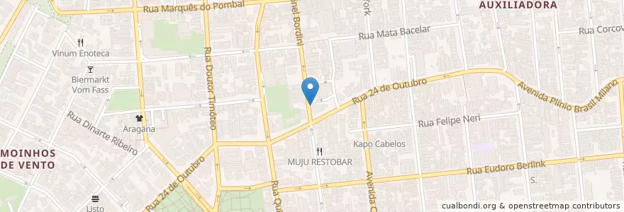 Mapa de ubicacion de PF Zaffari Auxiliadora en 브라질, 남부지방, 히우그란지두술, Região Metropolitana De Porto Alegre, Região Geográfica Intermediária De Porto Alegre, Região Geográfica Imediata De Porto Alegre, 포르투알레그리.
