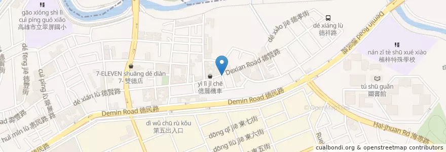 Mapa de ubicacion de 北平楊寶寶蒸餃 en Taiwán, Kaohsiung, 楠梓區.